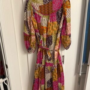 Fate Colorful Patchwork Long Sleeve Dress